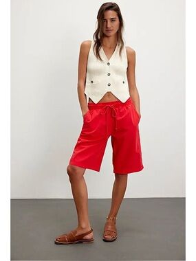 Free People Saylor Poplin Pull-On Shorts